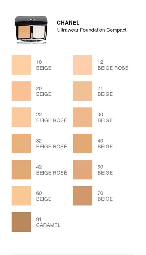 chanel le teint ultra tenue shades|chanel vitalumiere foundation color chart.